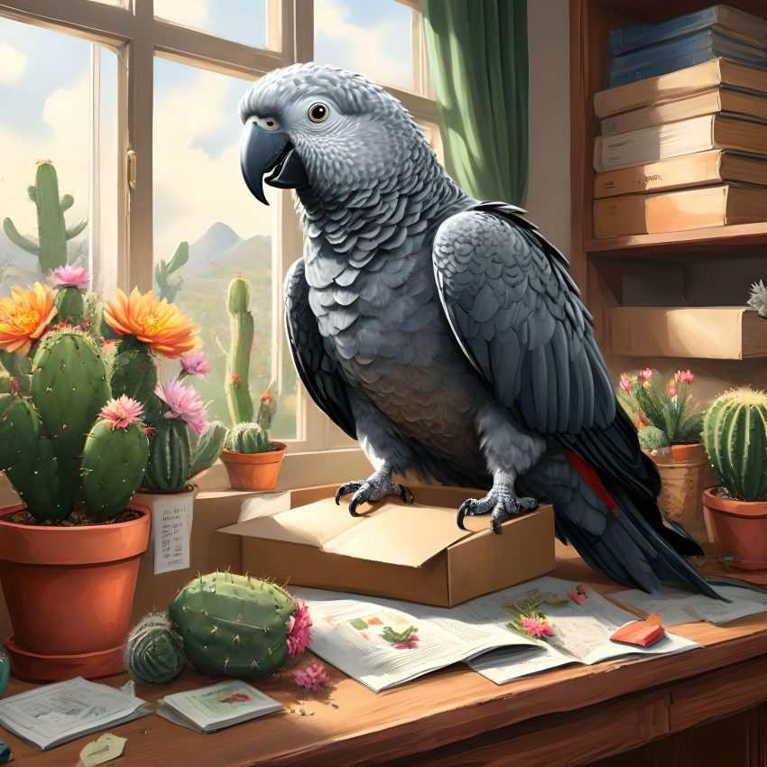 BB the talking parrot loves to open the mail
